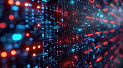 Obraz premium Technology background, big data visualization concept Neural network information