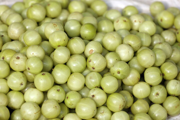 Pile of amla at the farmer's market