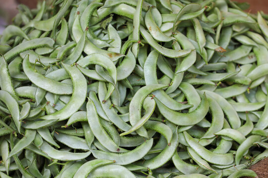 Indian broad beans at the farmer's market