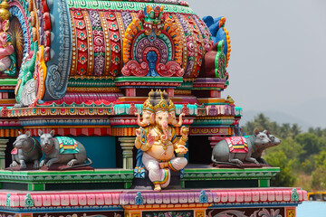 Obraz premium Beautiful Lord Ganesha temple in tamilnadu