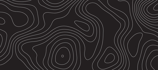 Abstract background with topographic contour map with geographic line map .black wave paper curved reliefs abstract background .vector illustration of topographic line contour map design.