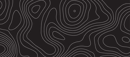 Abstract background with topographic contour map with geographic line map .black wave paper curved reliefs abstract background .vector illustration of topographic line contour map design.