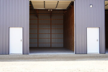 Inside of an empty storage unit.