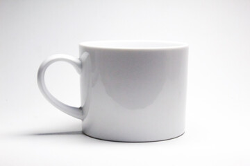 white cup isolated on white