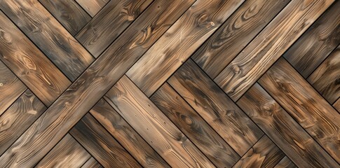 A detailed examination of a wooden floor, showcasing the texture, grains, and natural patterns of the wood.