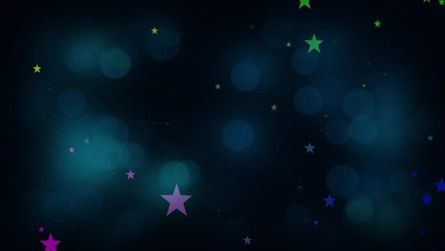 Animation of light spots over falling stars