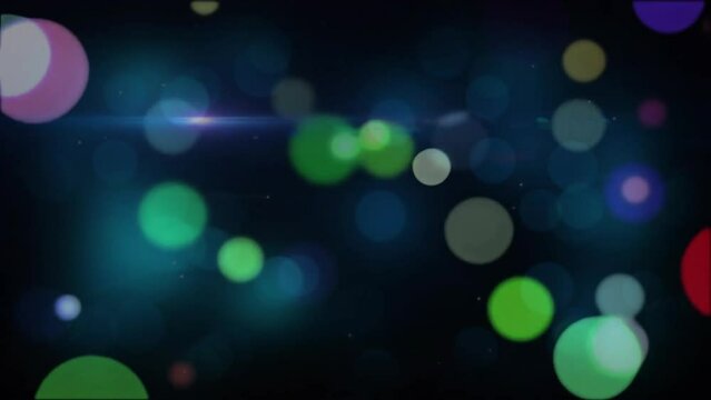 Animation of light spots over colourful spots