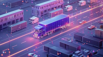 AI in logistics and supply chain management, Year round optimization with seasonal adjustments for end of year demands. - obrazy, fototapety, plakaty