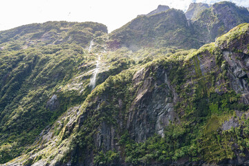 Fototapeta premium ミルフォードサウンドの山岳風景