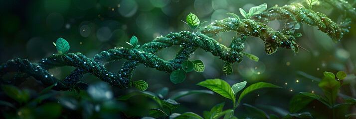 Concept of green biotechnology or synthetic biology,
Beautiful botanical shot natural wallpaper