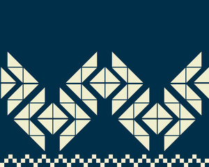 Fototapeta premium abstract Traditional geometric ethnic pattern embroidery design for textiles, rugs, clothing, sarong, scarf, batik, wrap, embroidery, print, curtain, carpet, and wallpaper.