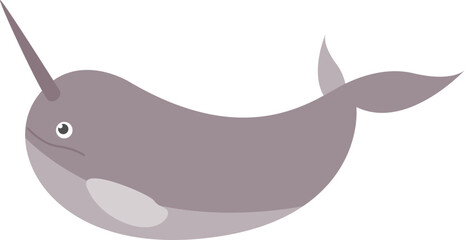 Cute narwhal sea illustration © Abdur