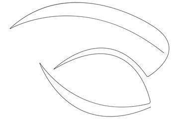  Continuous single line art drawing of human eye design outline vector art illustration
