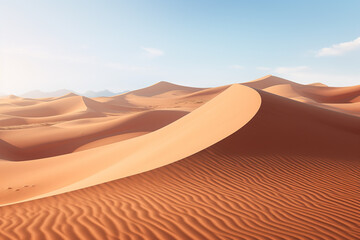 Fototapeta na wymiar Dunes in the Sahara Desert.
