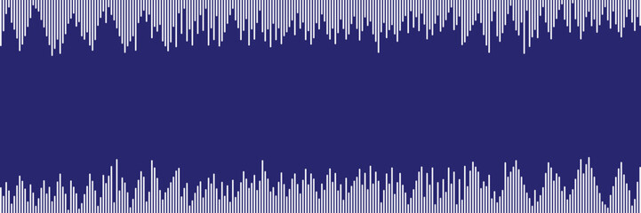 Sound waveform pattern background for radio podcasts, music player, video editor and etc. Vector Illustration