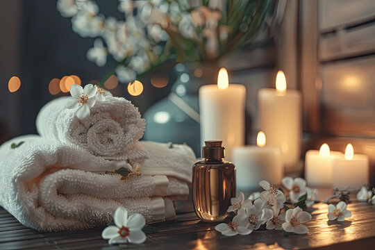 Spa accessory composition in day spa hotel