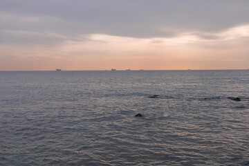 Obraz premium 海と夕焼け