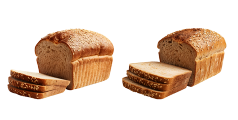 bread on a white