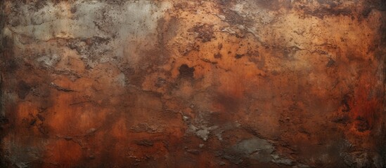 An aged wall covered in rust with a black frame surrounding it, showcasing a weathered and industrial aesthetic. The contrast between the decay of the rust and the solidity of the black frame creates
