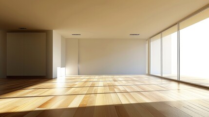 Obraz premium empty room light window old house, tone pastel