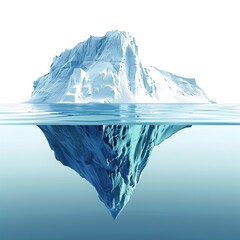 Iceberg with above and underwater view - obrazy, fototapety, plakaty