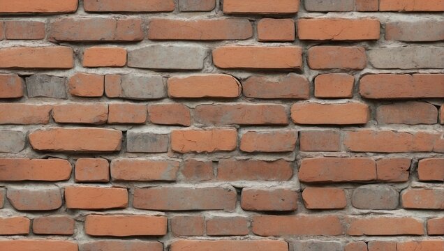 Vintage Brick Wall Seamless Texture. AI Generated 