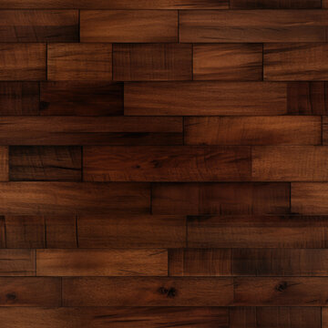 Repeating pattern of dark wooden plank wall table texture
