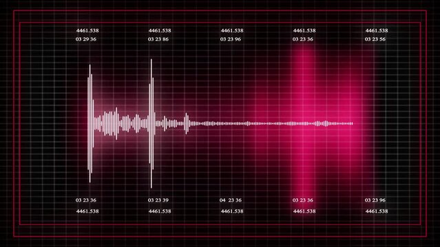 Audio colorful Equalizer. Abstract background for use with music videos. Visual graphic animation of pulsating audio signal. Stylish musical equalizer.