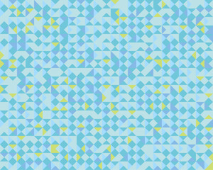 青色で立体的な幾何学模様の背景