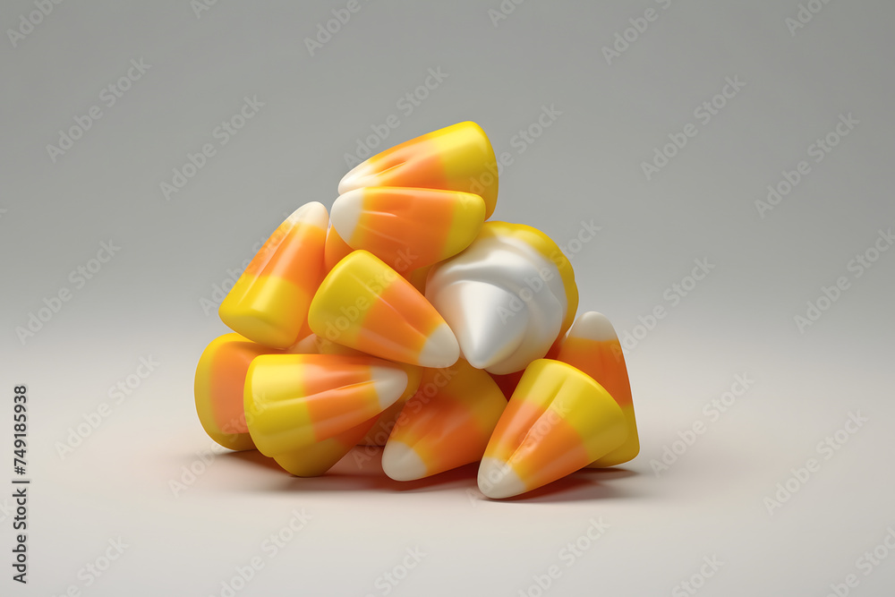 Sticker 3d candy corn halloween cartoon