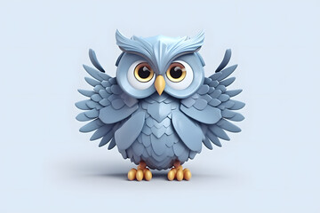 3d Owl Elements Cartoon