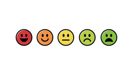 Rating Satisfaction Feedback Emotions Smileys Emoji.