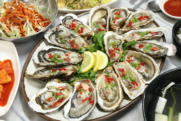 very fresh Korean oyster. korea food