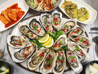 very fresh Korean oyster. korea food