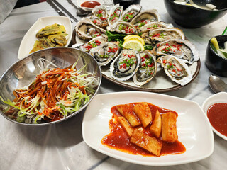 very fresh Korean oyster. korea food