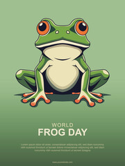World Frog Day background.