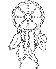 Illustration of a black C2 dream catcher