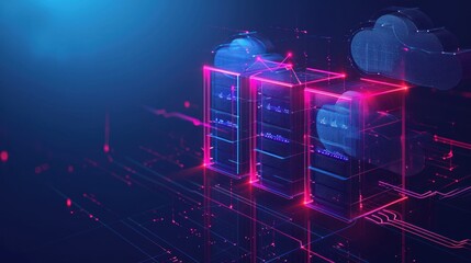 server room, cloud storage data, data center, Data protection,