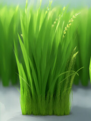 A photo of very beautiful pastel color green wheat grass Generative AI