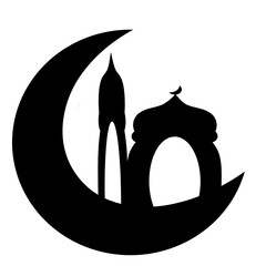 Mosque silhouette illustration