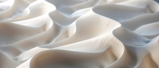 Obraz premium Serene Sandstone, White sandstone waves with smooth texture, soft light, minimalist aesthetic