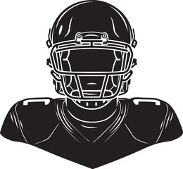 Vector illustration of an American football player