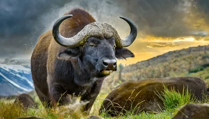 Crédence de cuisine en plexiglas Parc national du Cap Le Grand, Australie occidentale cape buffalo in the wild