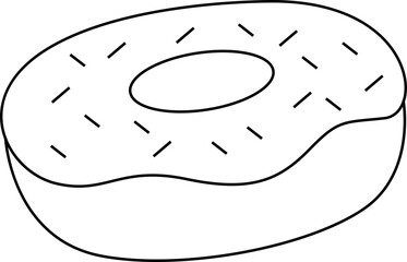 Donut outline coloring book