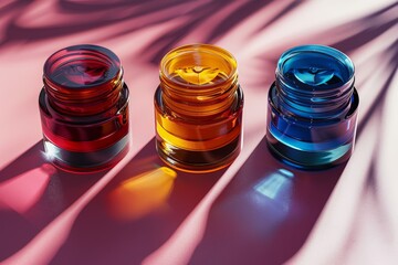 Beauty Face Hair growth vitamins Aloe Vera. Natural organic Skincare products: Grape seed oil lotion, moisture Aromatologist gel, Revitalize serum, blank cream tube Youthful appearance jar pot