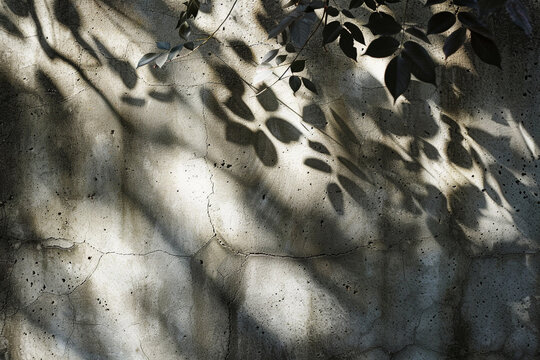 dynamic shadows of foliage casting abstract pattern