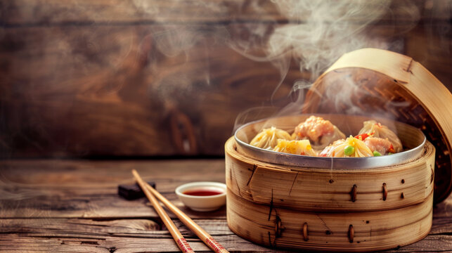 Traditional Dim Sum in a Rustic Setting