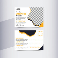 Vector real estate postcard design template