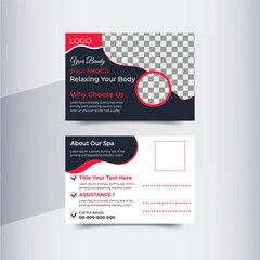 Vector real estate postcard design template