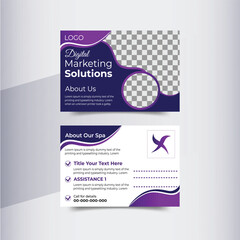 Vector real estate postcard design template